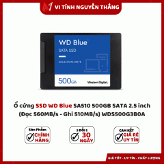 Ổ cứng SSD WD Blue SA510 500GB SATA 2.5 inch (Đọc 560MB/s - Ghi 510MB/s) WDS500G3B0A