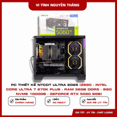 PC THIẾT KẾ NTCDT ULTRA 2026 (Z890 - Intel Core Ultra 7 270K Plus - RAM 32GB DDR5 - SSD NVMe 1000GB - GeForce RTX 5060 8GB)