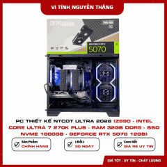 PC THIẾT KẾ NTCDT ULTRA 2026 (Z890 - Intel Core Ultra 7 270K Plus - RAM 32GB DDR5 - SSD NVMe 1000GB - GeForce RTX 5070 12GB)