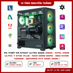 PC THIẾT KẾ NTCDT ULTRA 2026 (Z890 - Intel Core Ultra 7 270K Plus - RAM 32GB DDR5 - SSD NVMe 1000GB - GeForce RTX 5090 32GB )