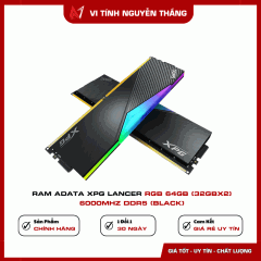 Ram Adata XPG Lancer RGB 64GB (32GBx2) 6000MHz DDR5 (Black)