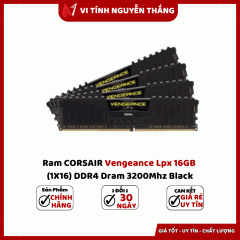 Ram CORSAIR Vengeance Lpx 16GB (1X16) DDR4 Dram 3200Mhz Black