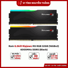 Ram G.Skill Ripjaws M5 RGB 32GB (16GBx2) 6000MHz DDR5 (Black)