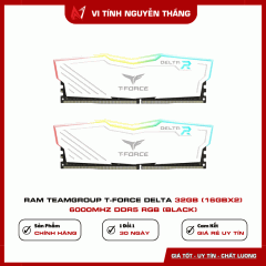 Ram Teamgroup T-Force Delta 32GB (16GBx2) 6000Mhz DDR5 RGB (Black)