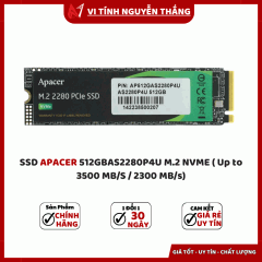 SSD APACER 512GBAS2280P4U M.2 NVME ( Up to 3500 MB/S / 2300 MB/s)