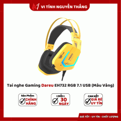 Tai nghe Gaming Dareu EH732 RGB 7.1 USB (Màu Vàng)