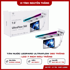 Tản Nước Leopard UltraFlow 360 Trắng – LCD 7 Inch Màu Trắng